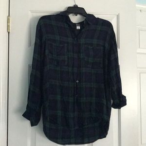 Urban Outfitter Green/blue Flannel Shirt